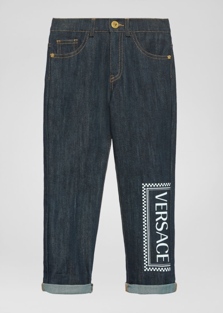 Versace 90s Vintage Logo Jeans Pojke - 716238MEC